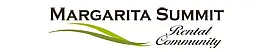 Elegant logo for Margarita Summit Rental Community featuring flowing green elements conveying tranquility and luxury.