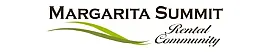 Margarita Summit logo showcasing a vibrant rental community brand identity with elegant green accents.