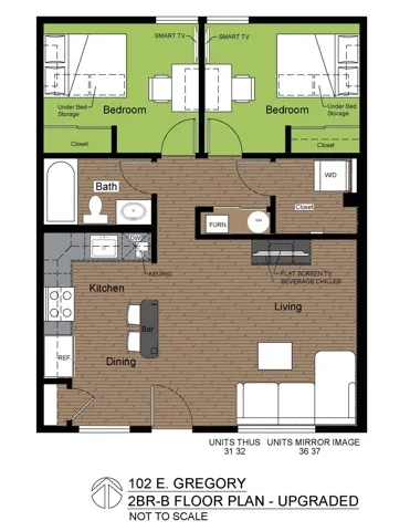102 Gregory 2 Bed Floorplan B