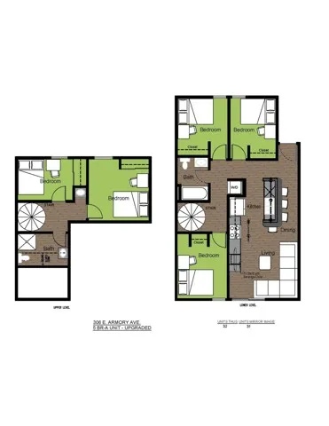 306 Armory 5 Bed Floorplan A
