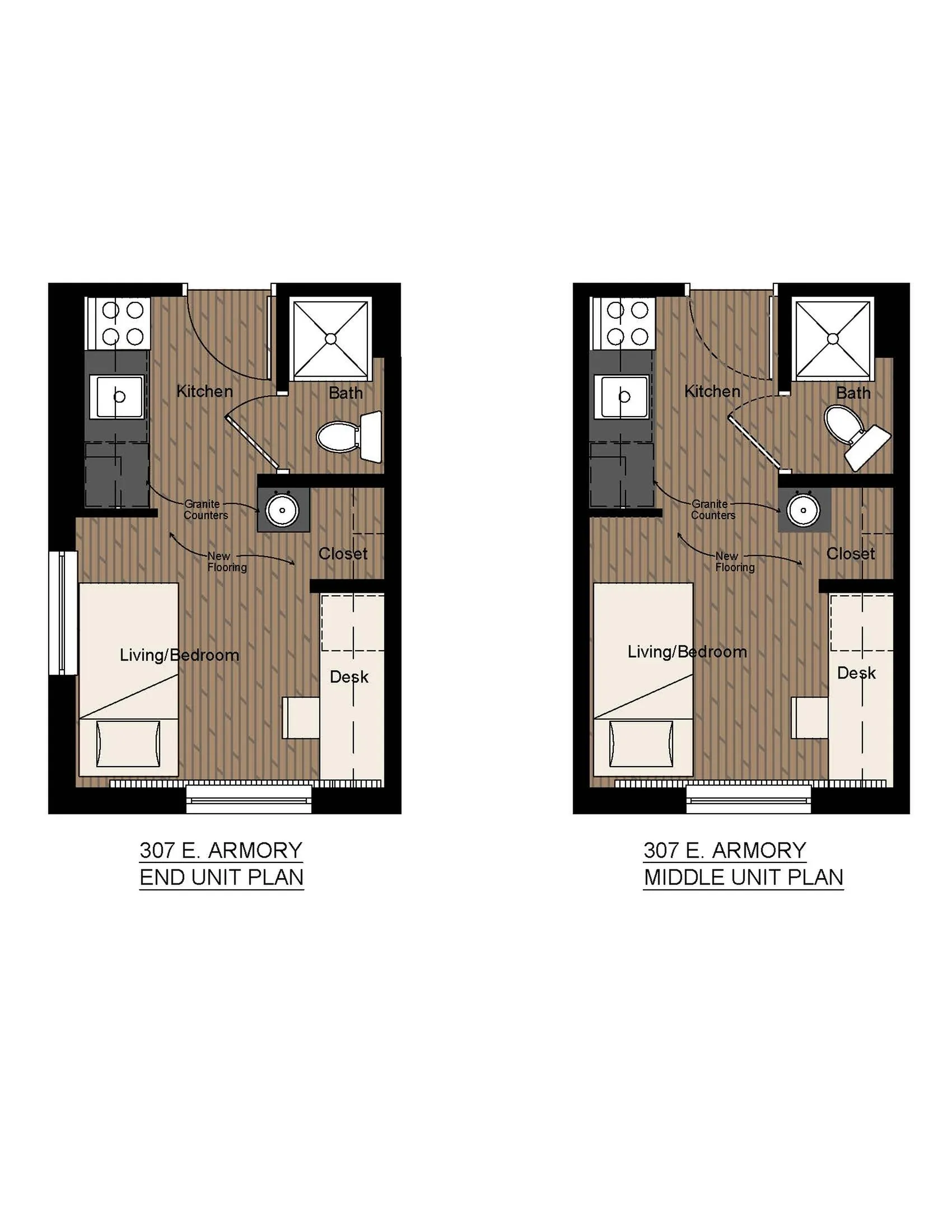 307 Armory Studio Standard Floorplan B