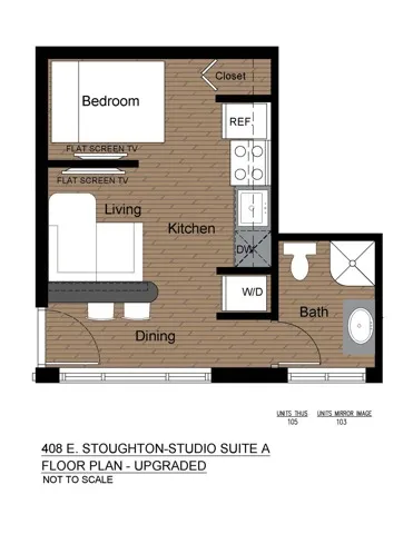 408 Stoughton Studio Floorplan A