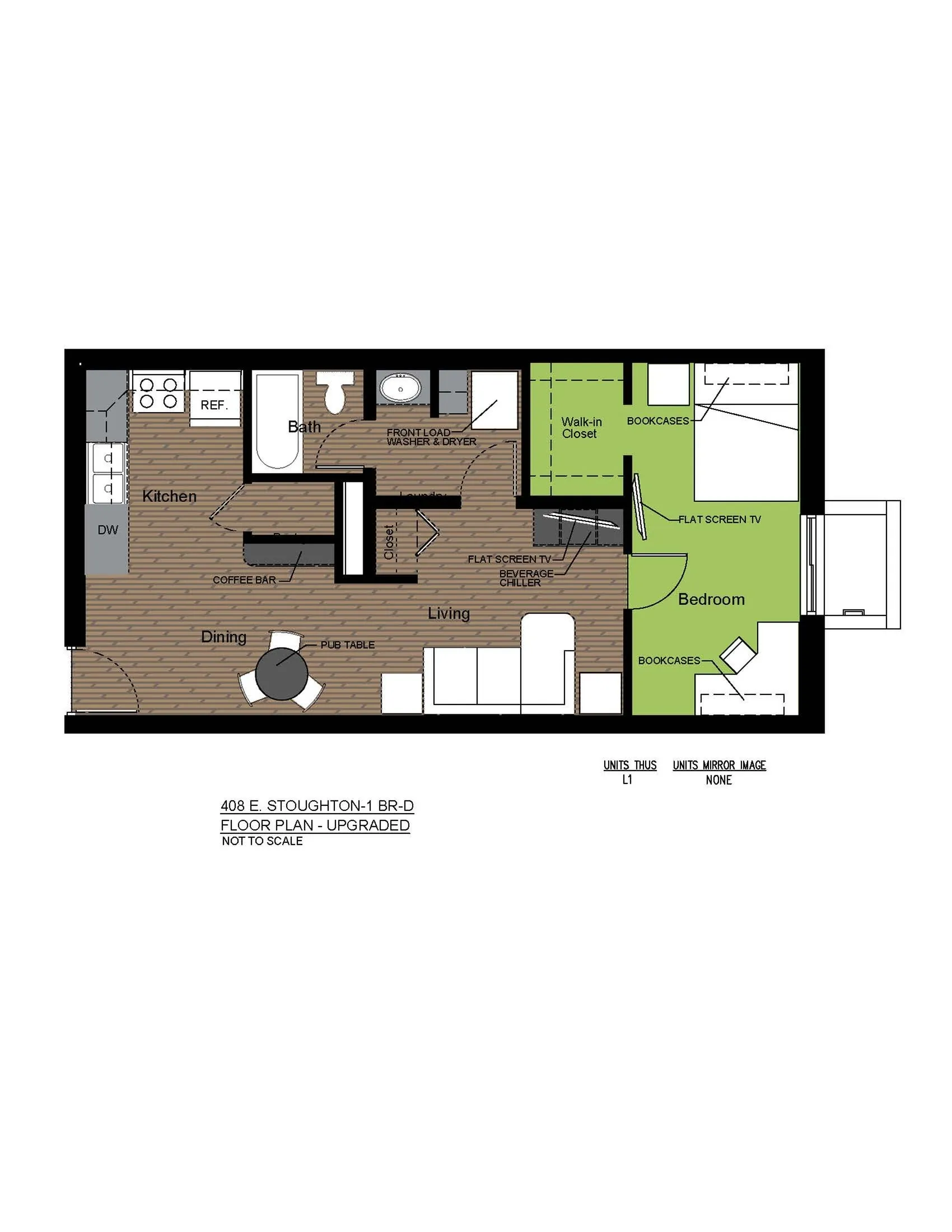 408 Stoughton 1 Bed Floorplan D