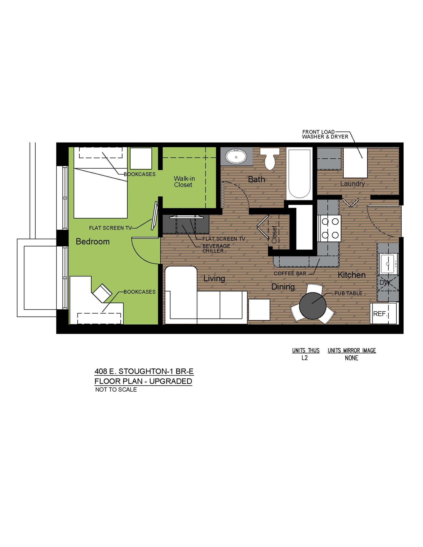 408 Stoughton 1 Bed Floorplan E