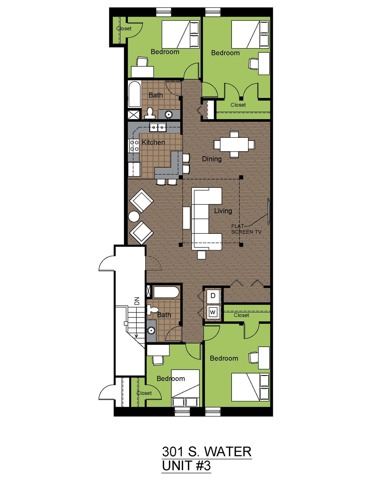 301 Water 4 Bed Floorplan 3