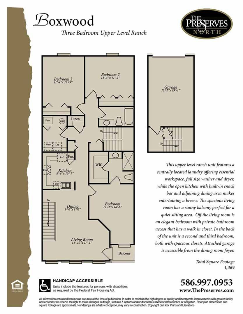 Boxwood 3 Bed Apartment The Preserves