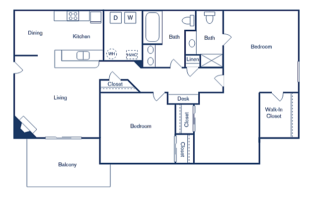 2x2 -  1,194 SQ FT