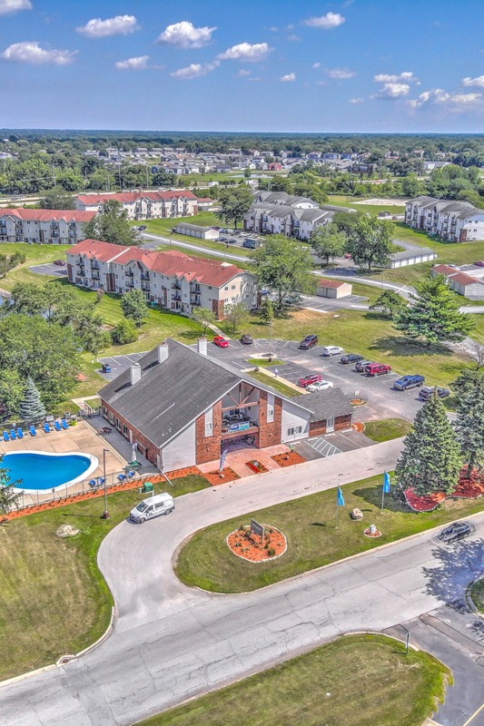 Aerial of clubhouse