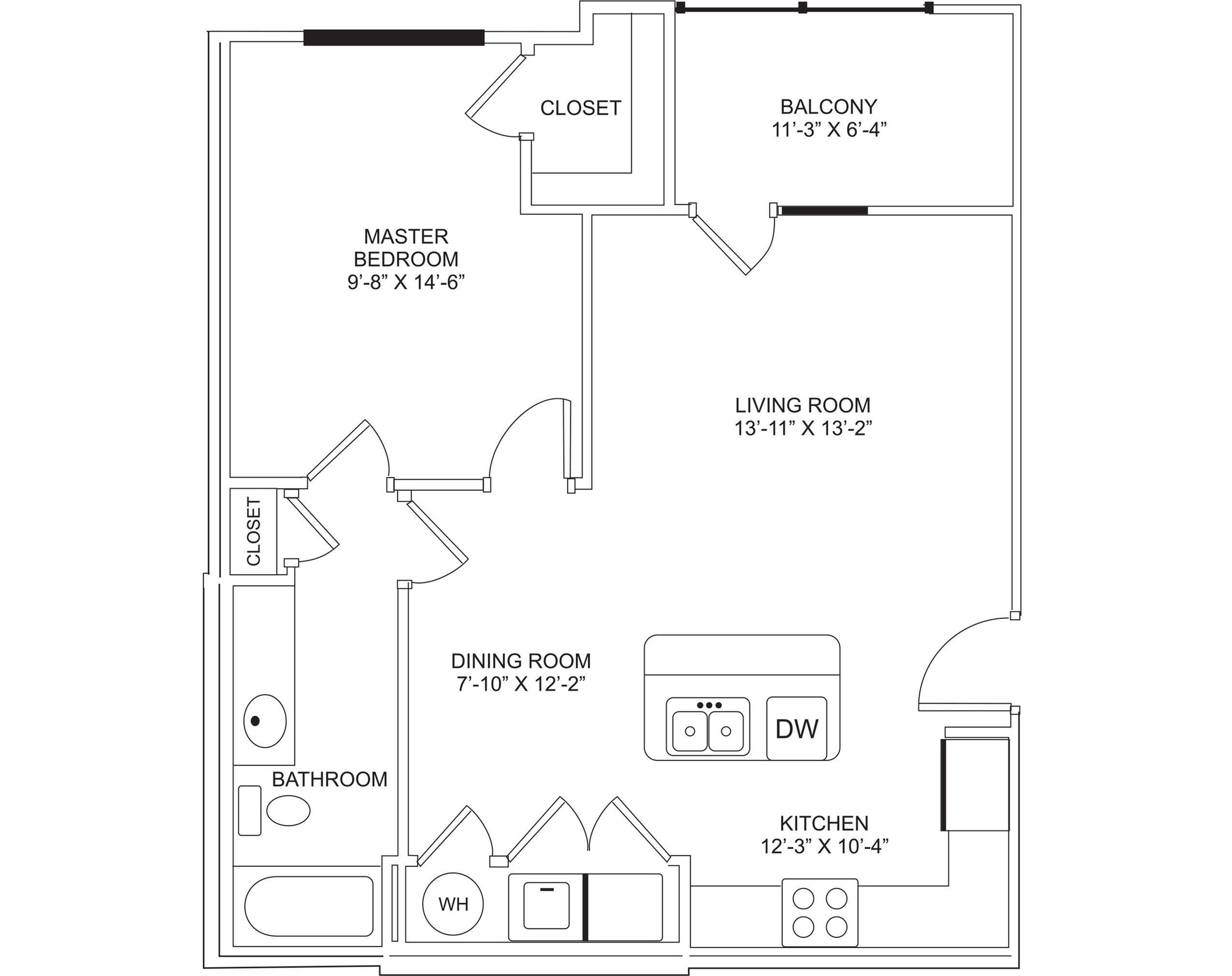 One Bedroom/ One Bath