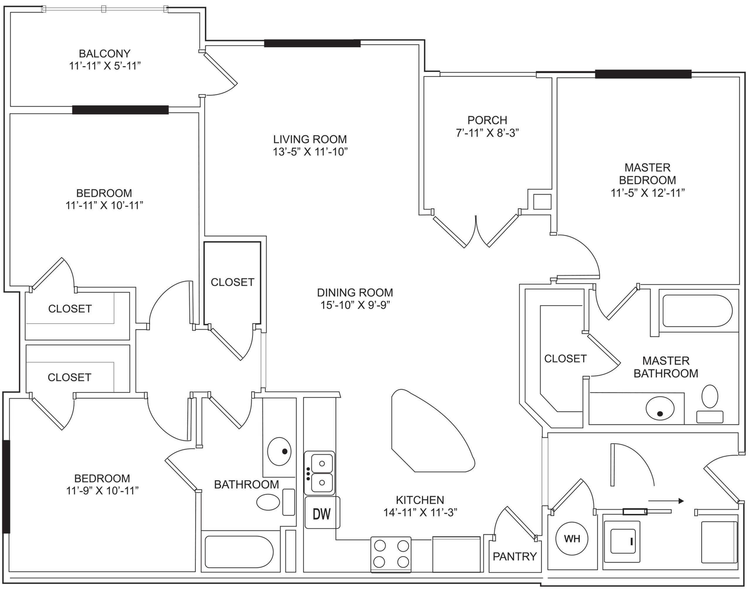 1 - 3 Bed Apartments - Check Availability | Retreat at Meadowview