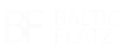Modern Baltic Flatz logo showcasing sleek design with bold typography.