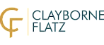 Elegant Clayborne Flatz logo with bold typography and a sleek design.
