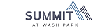 Elegant logo for Summit at Wash Park featuring stylized mountain design.