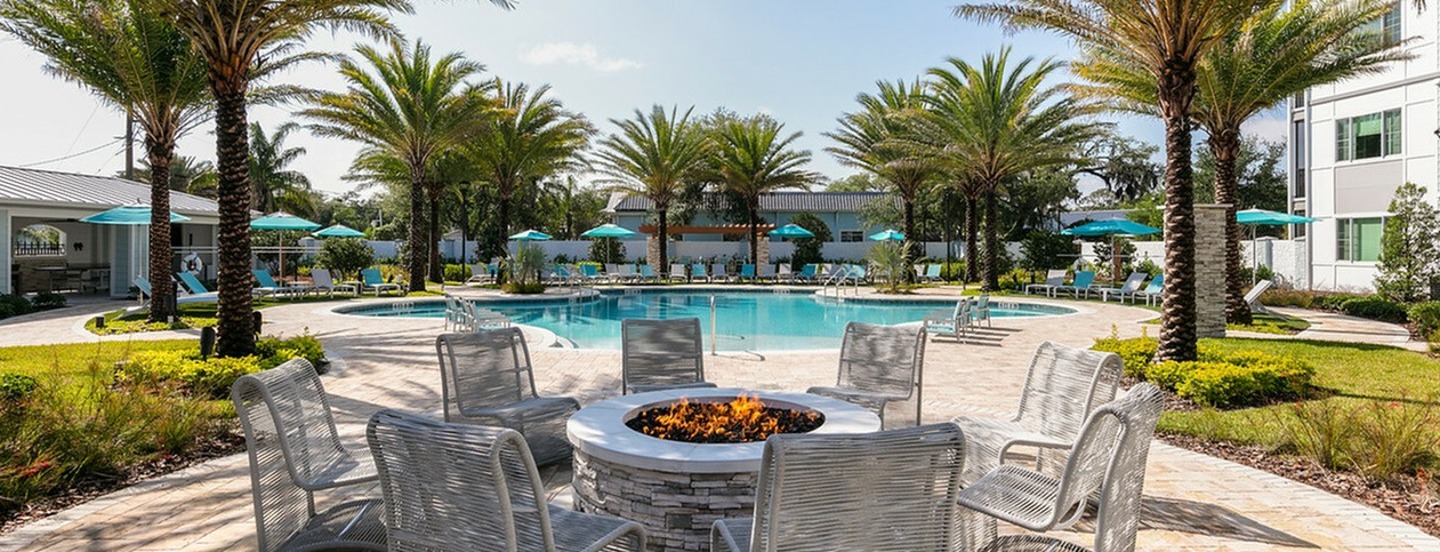 Enclave 3230 pool area and firepit