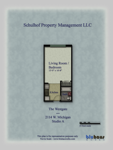 Studio A Floorplan | Westgate - Schulhof Property Management LLC