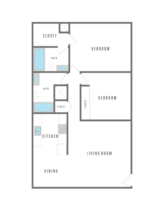2 Bed 2 Bath