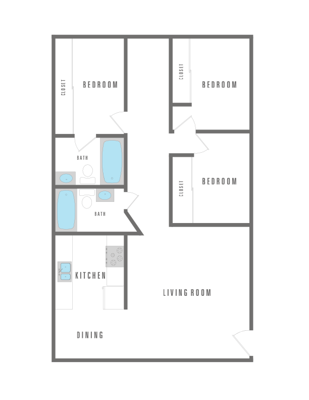 3 Bed 2 Bath