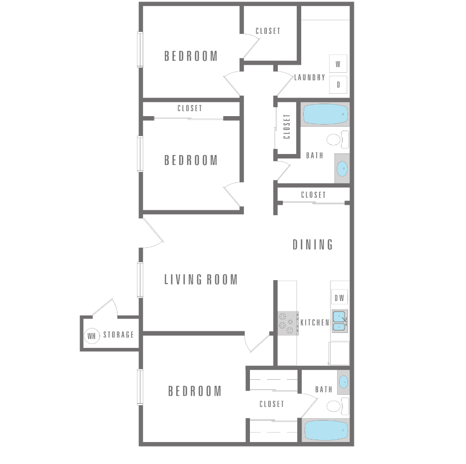3 bedroom, 3 bath