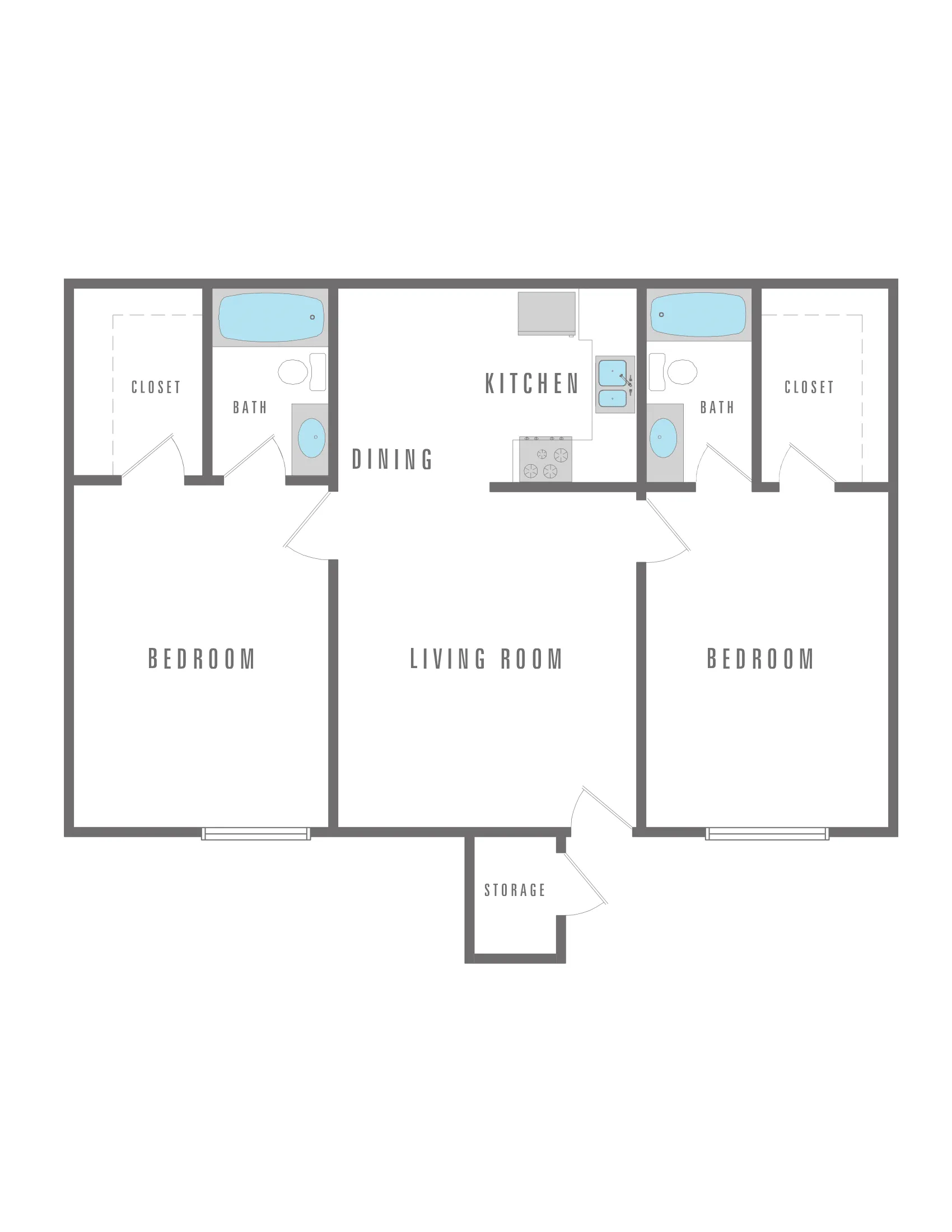 2 Bed 2 Bath
