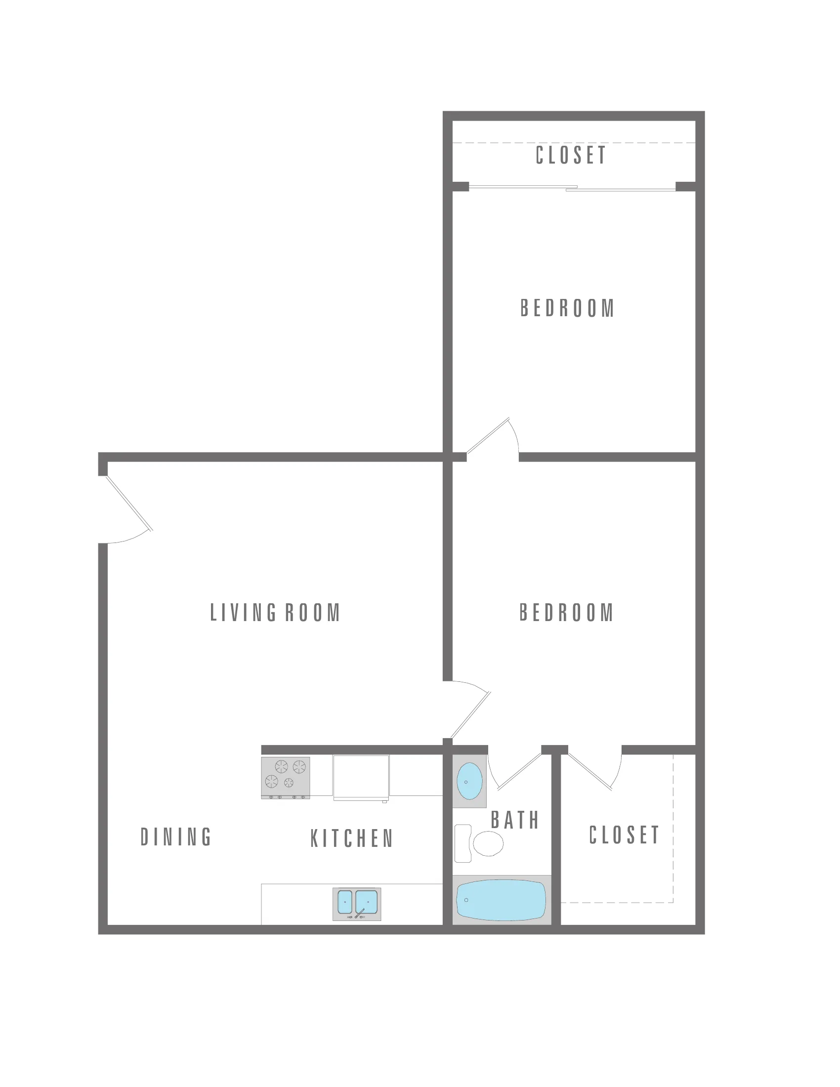 2 Bed 1 Bath