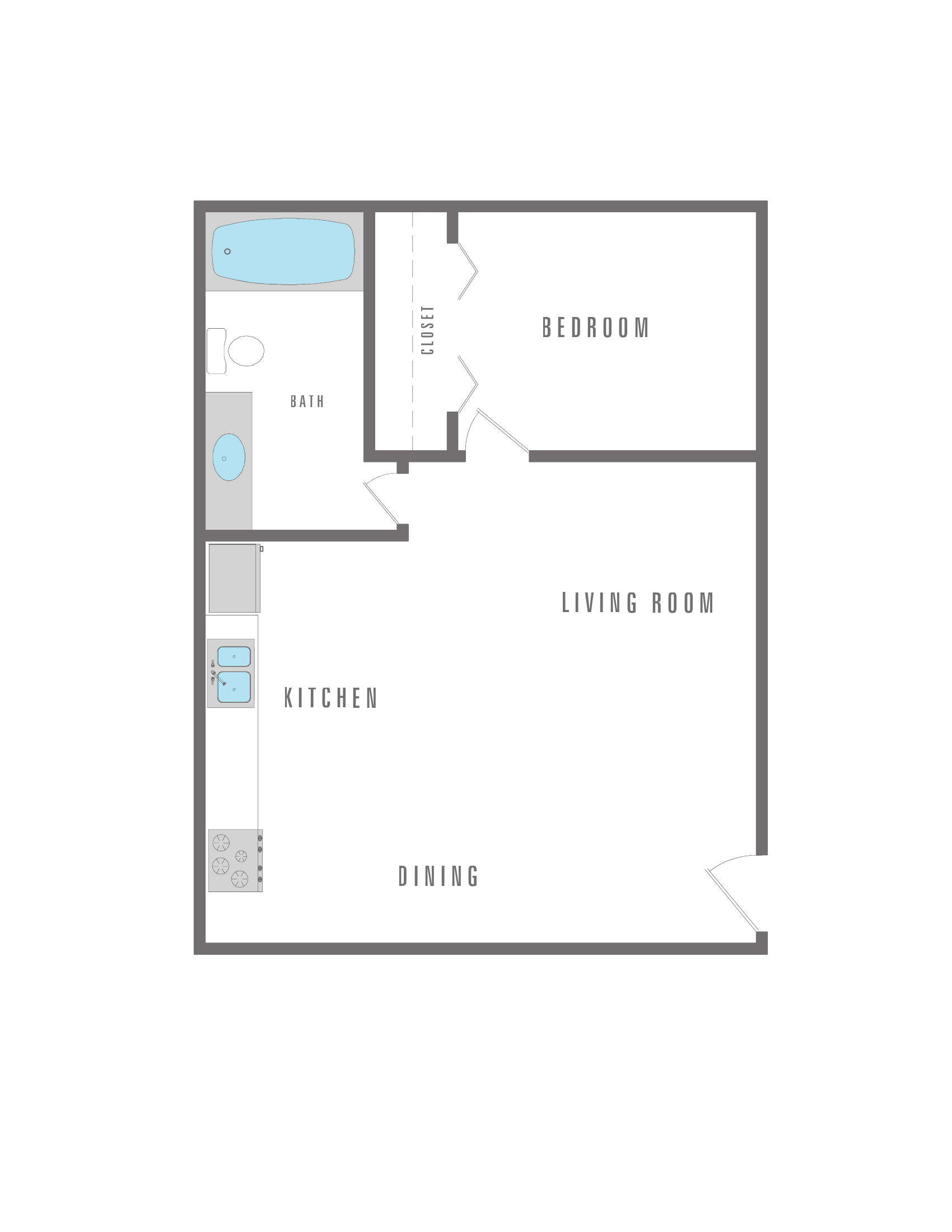 1 Bedroom 1 Bat