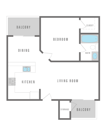 1 Bed 1 Bath