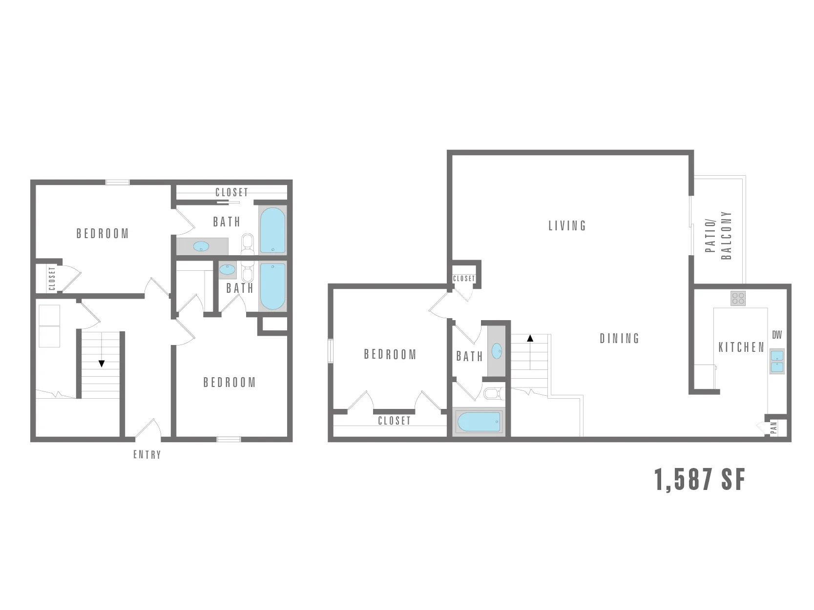Chestnut Park 3x2 - 1,587 sq. ft