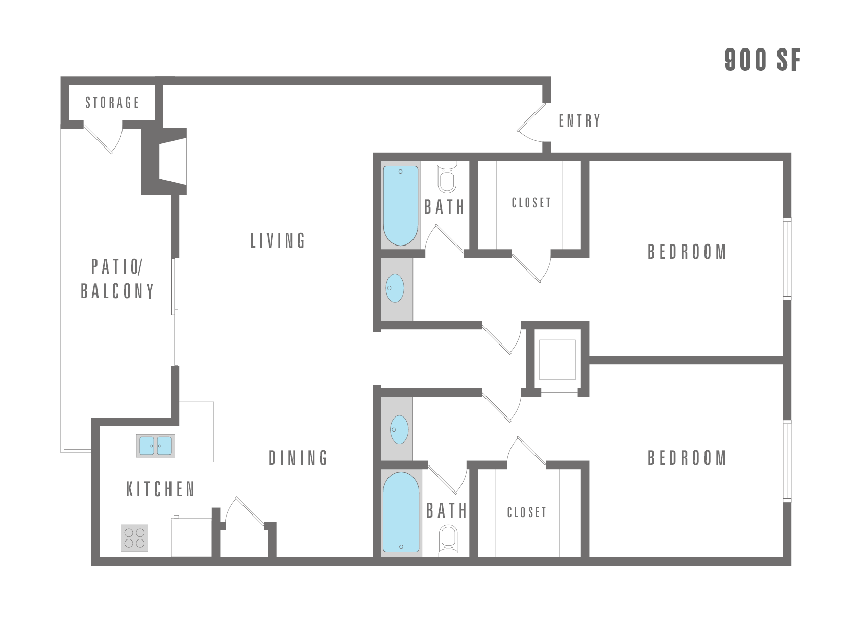 Altitude 2x2, 900 SF