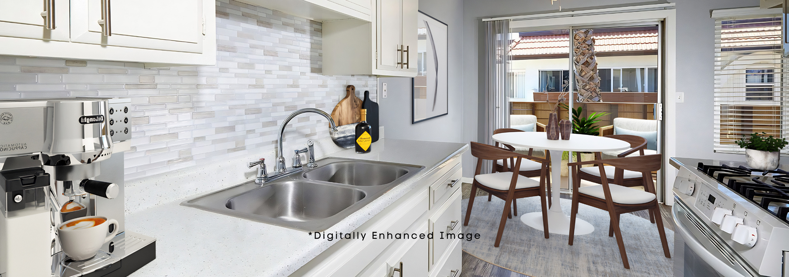 kitchen and dining room