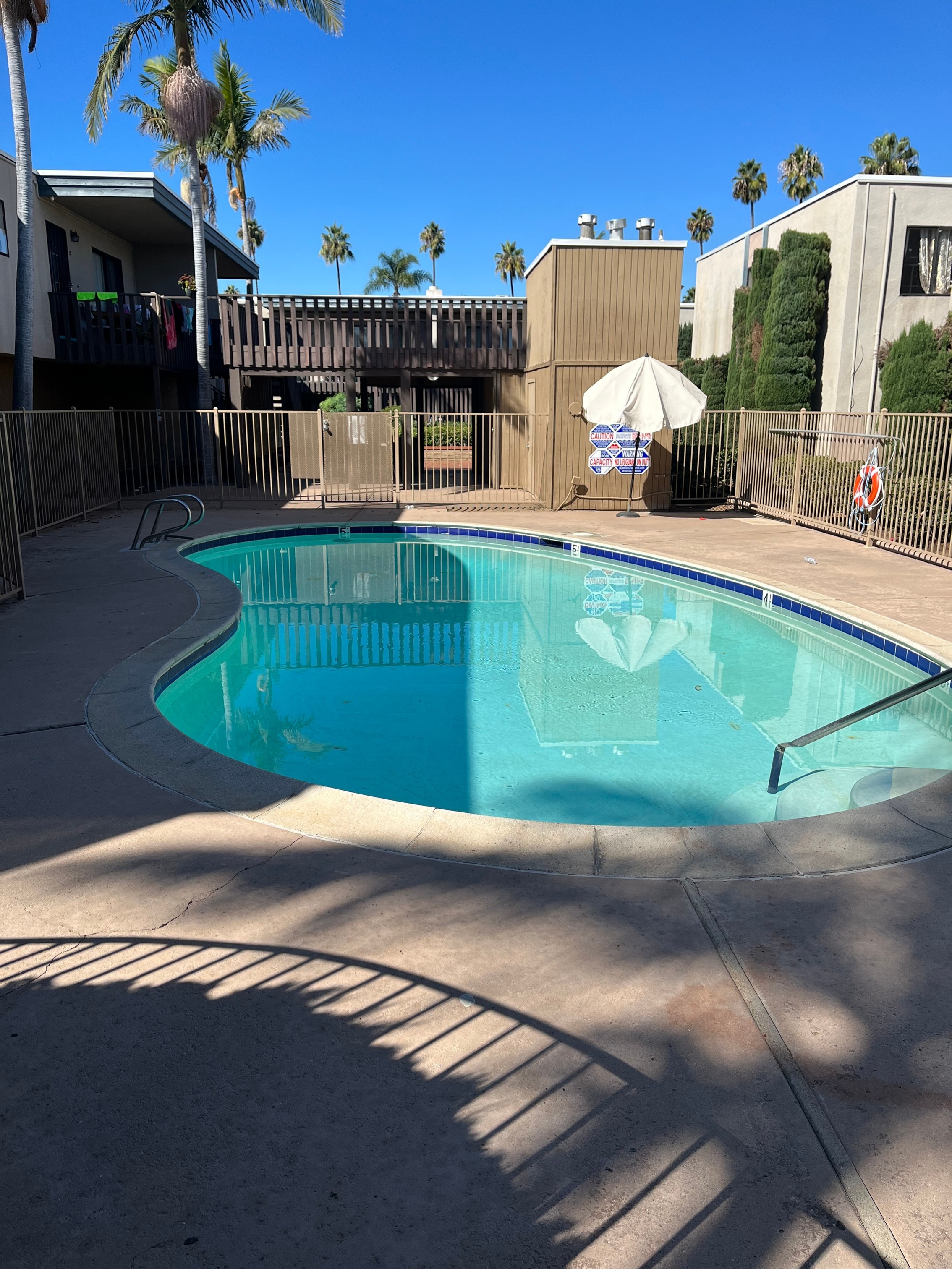 gated pool area