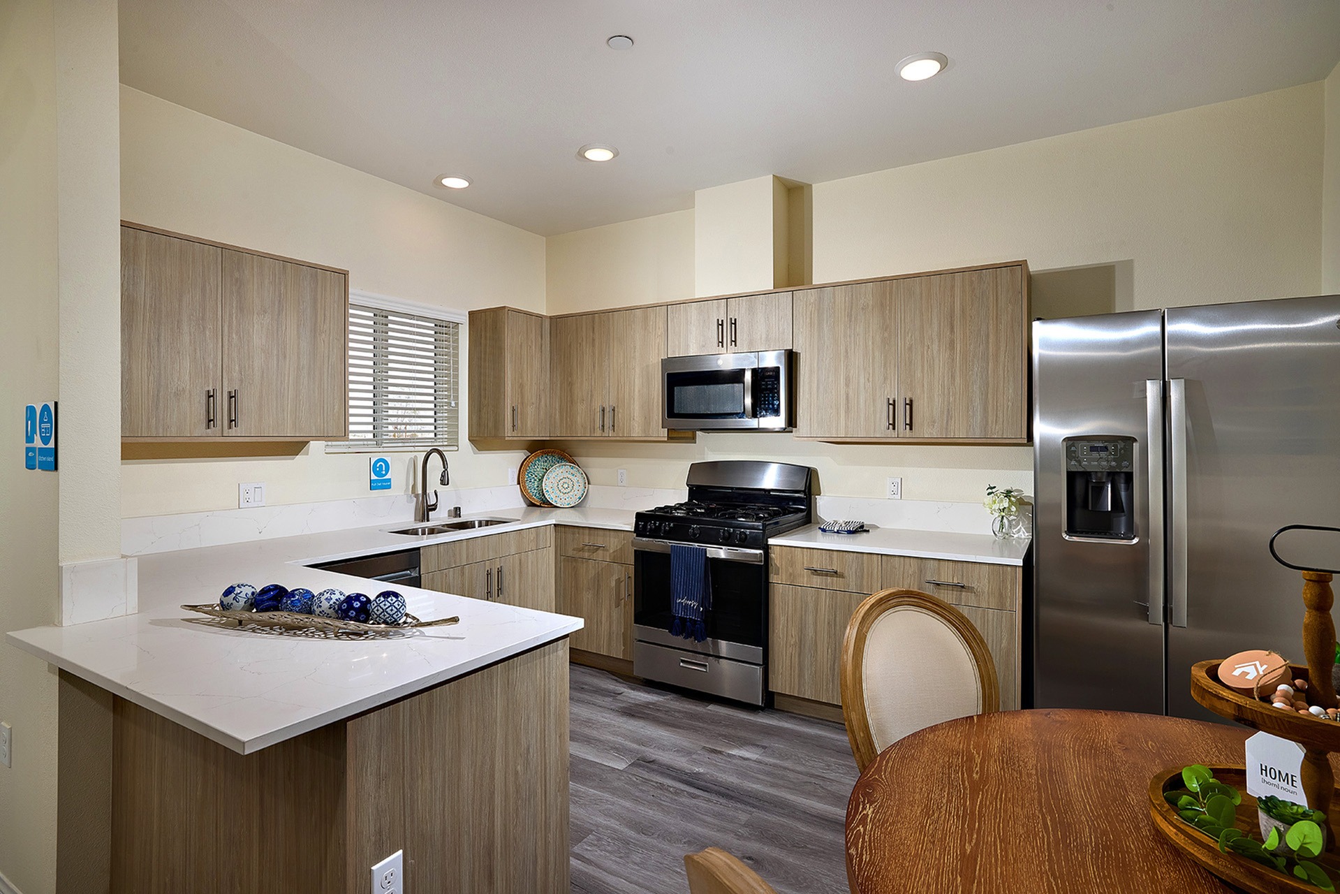 Kitchen with dining room table