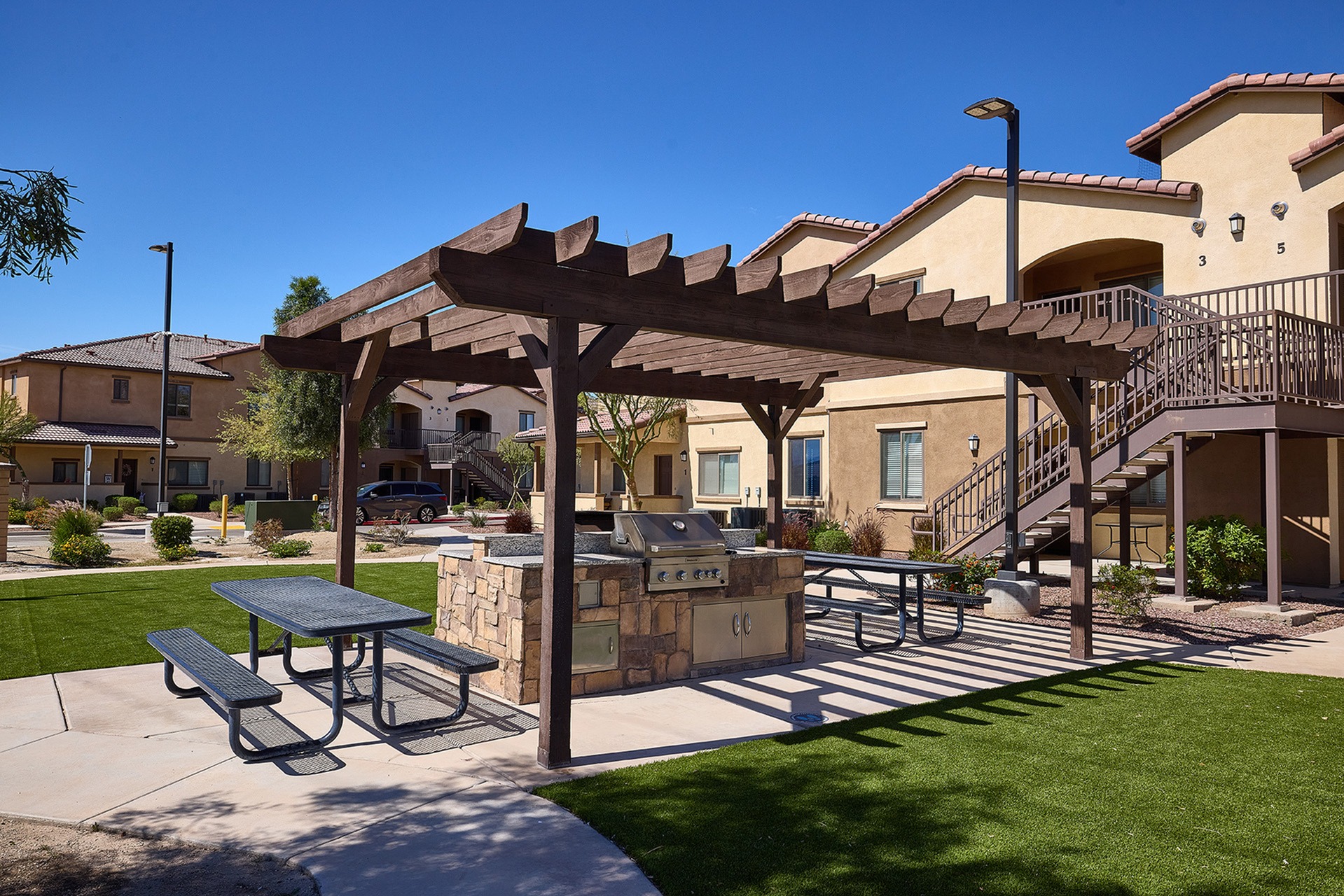 Outdoor grilling area