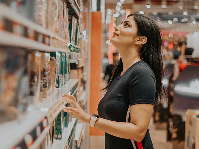 woman shopping at a market