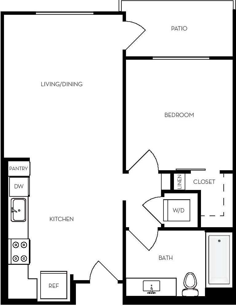 A2.2 - 1x1 - 696 sqft