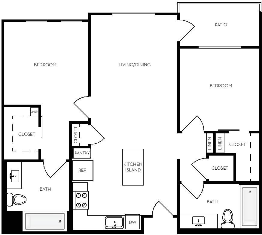 B2.1 - 2x2 - 1066 sqft