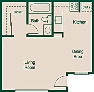 Studio - 2D Floor Plan