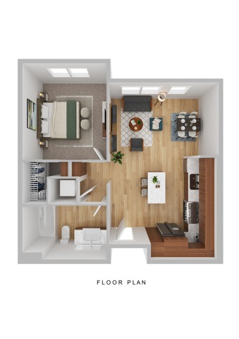 A1 - 1x1 - 681 sqft