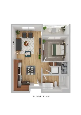 A2 - 1x1 - 696 sqft