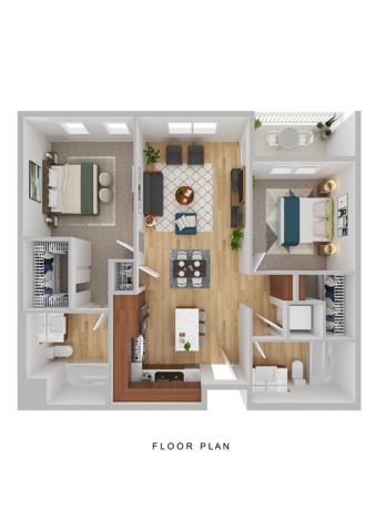 B2 - 2x2 - 1052 sqft