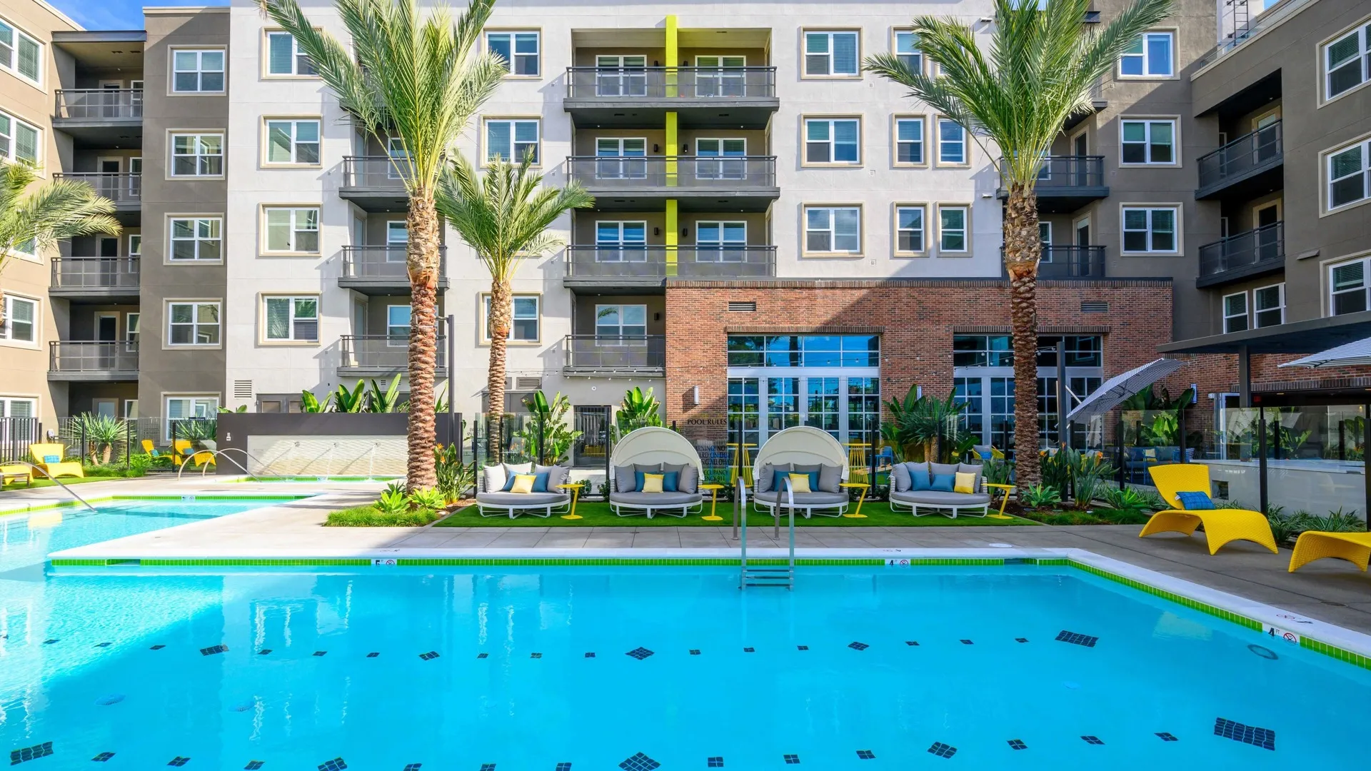 pool area at arte west apartments