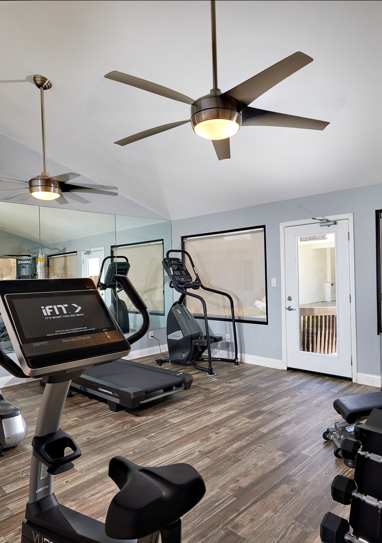 Recently renovated fitness center