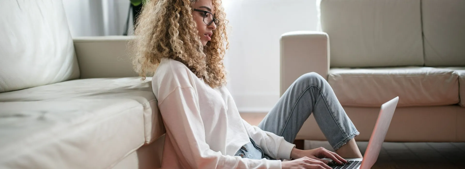 Woman on her computer