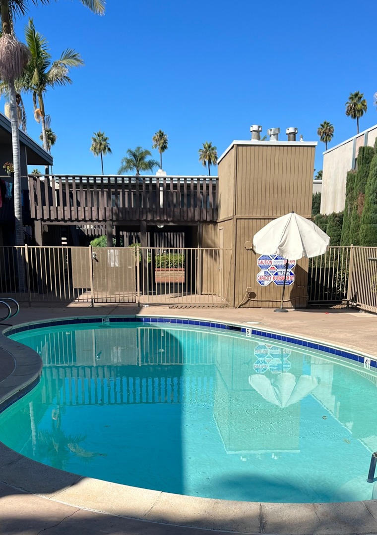 gated pool area