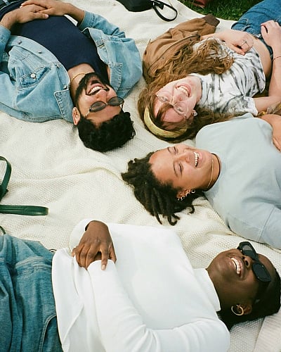 people laying on the ground