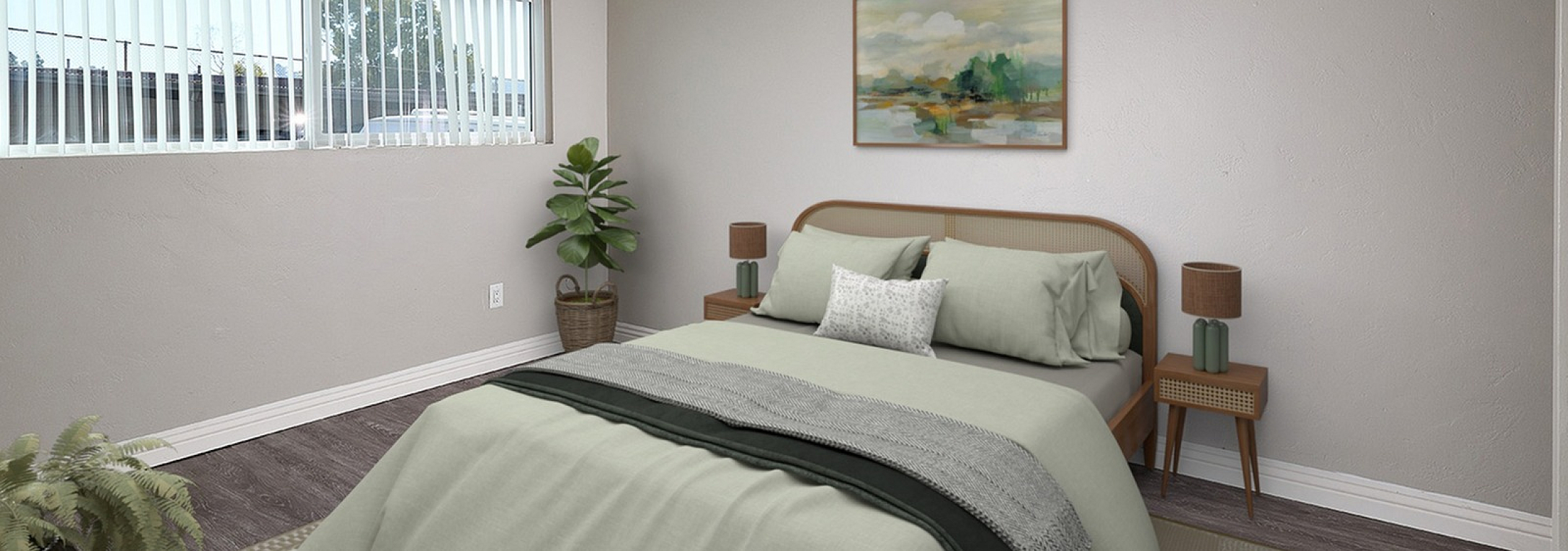 virtually staged bedroom