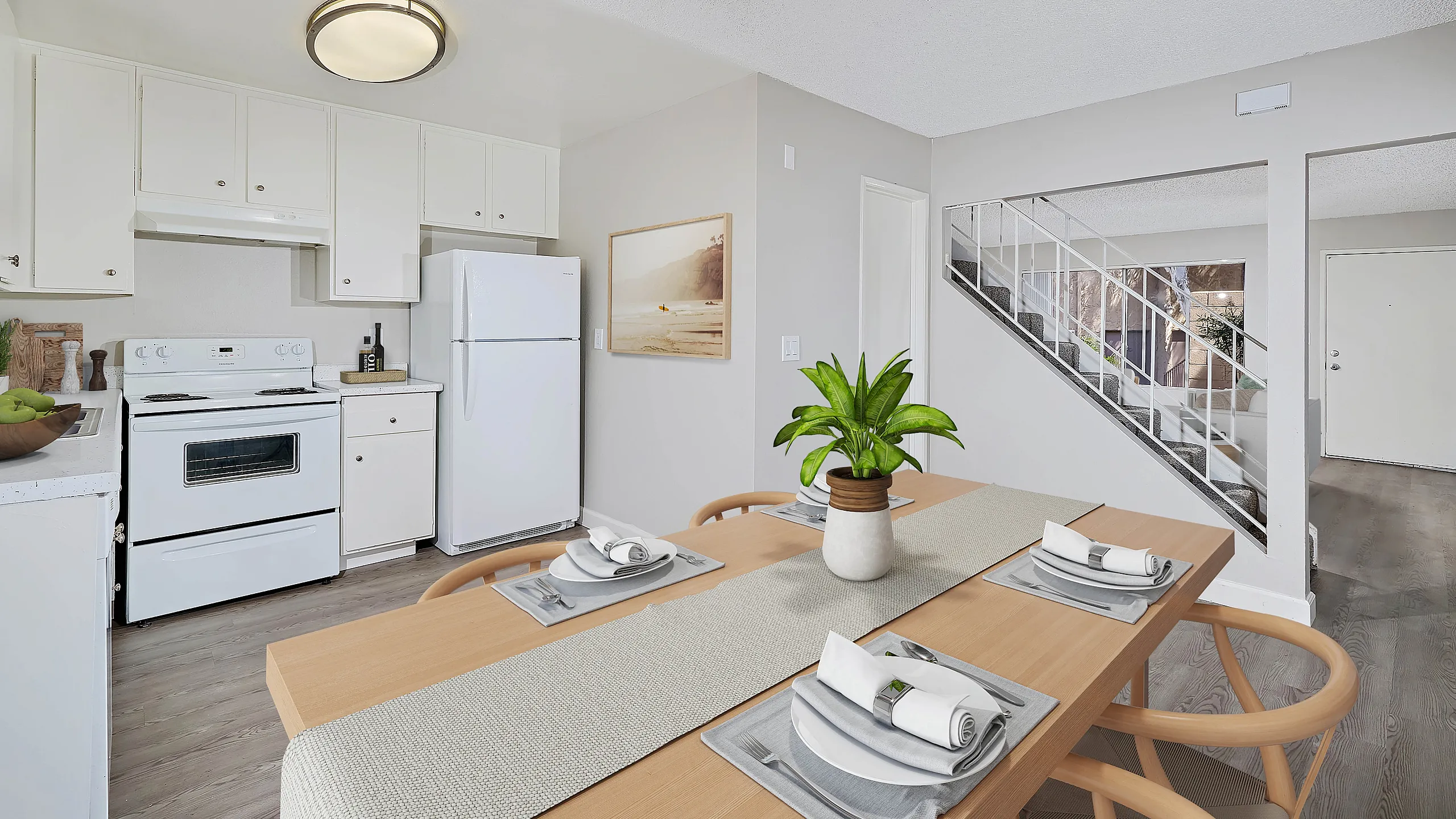 virtually staged kitchen