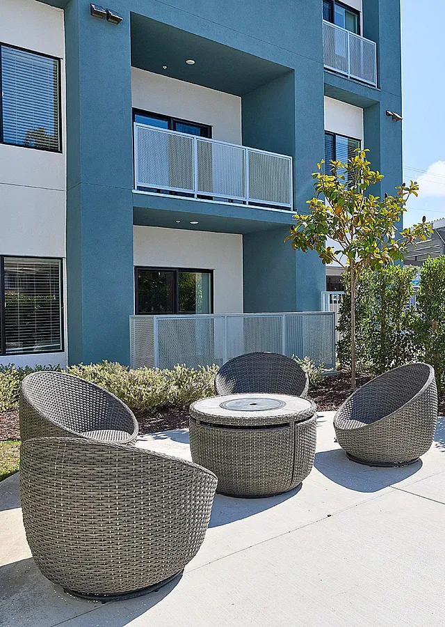 Grill and lounge area