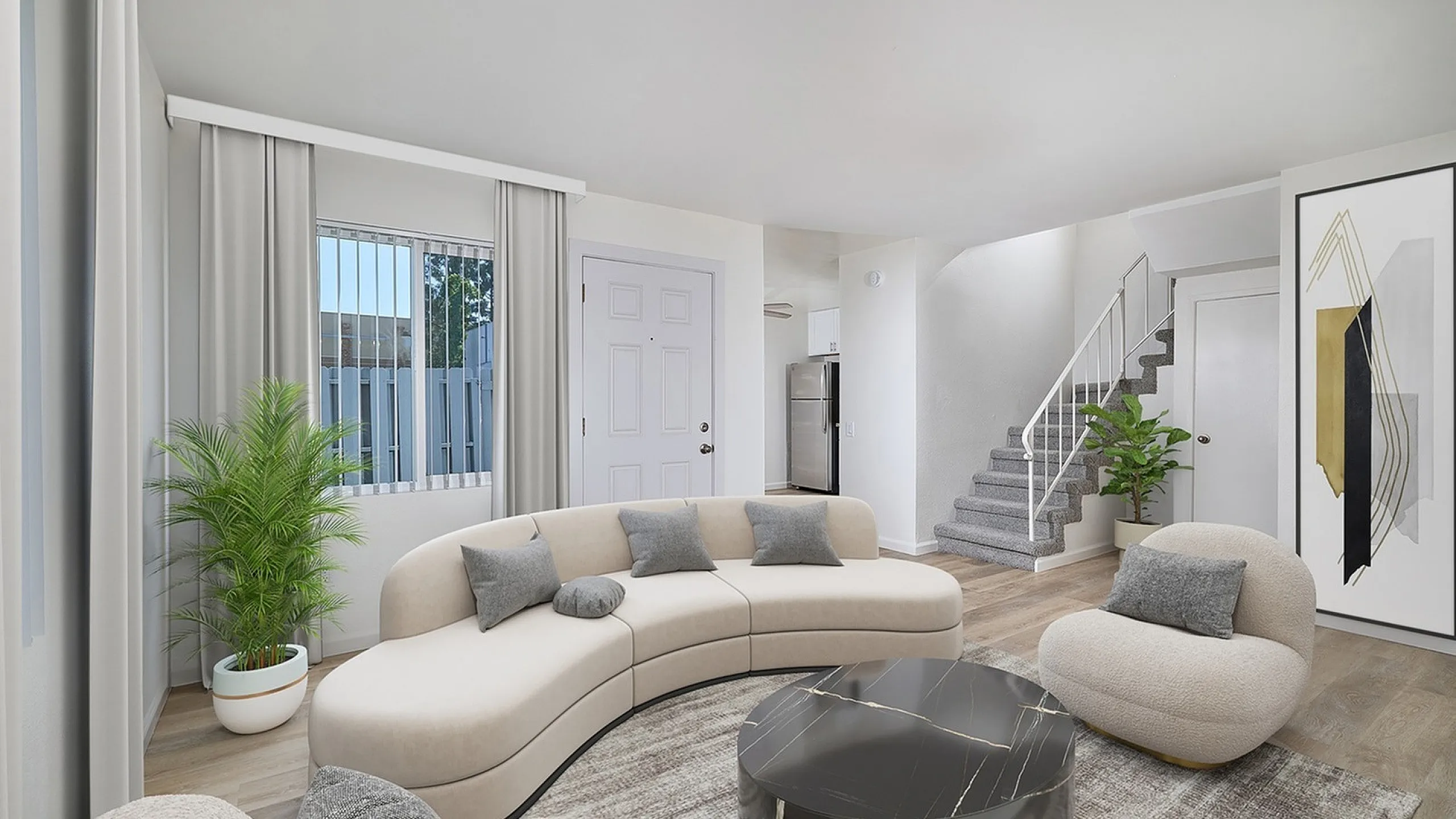 spacious living room