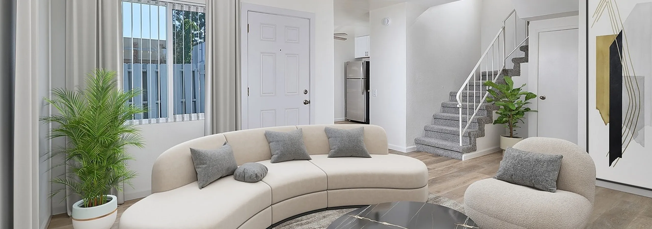spacious living room