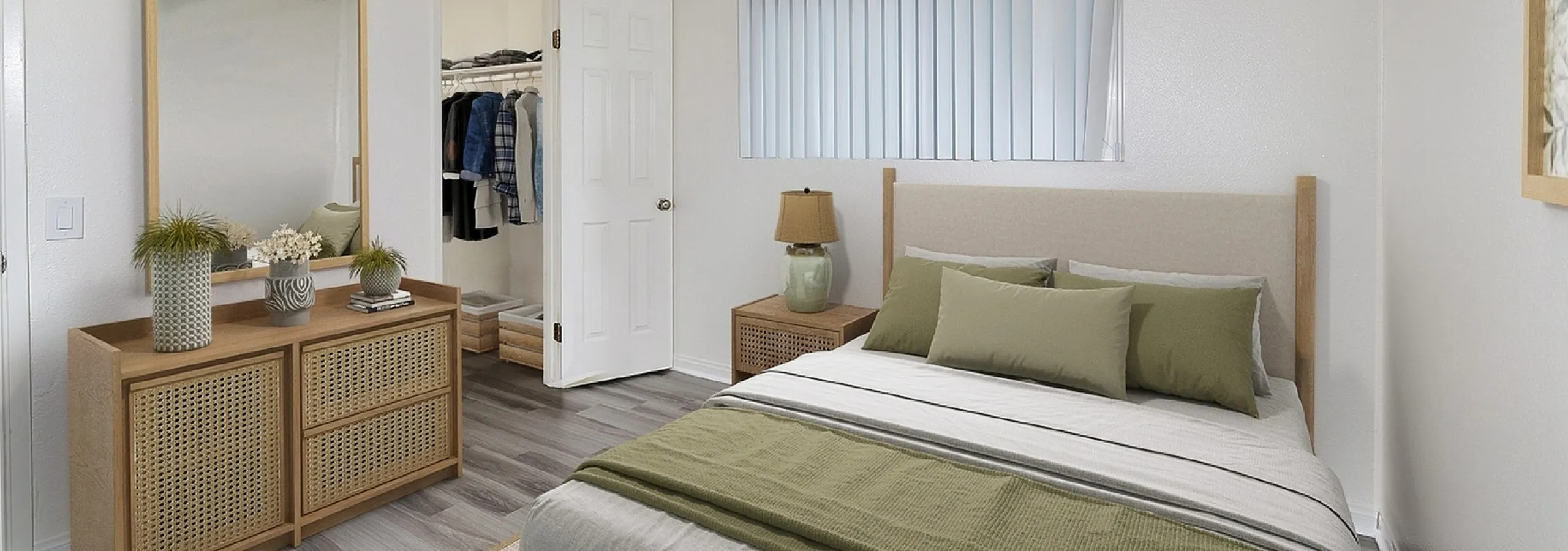 virtually staged bedroom